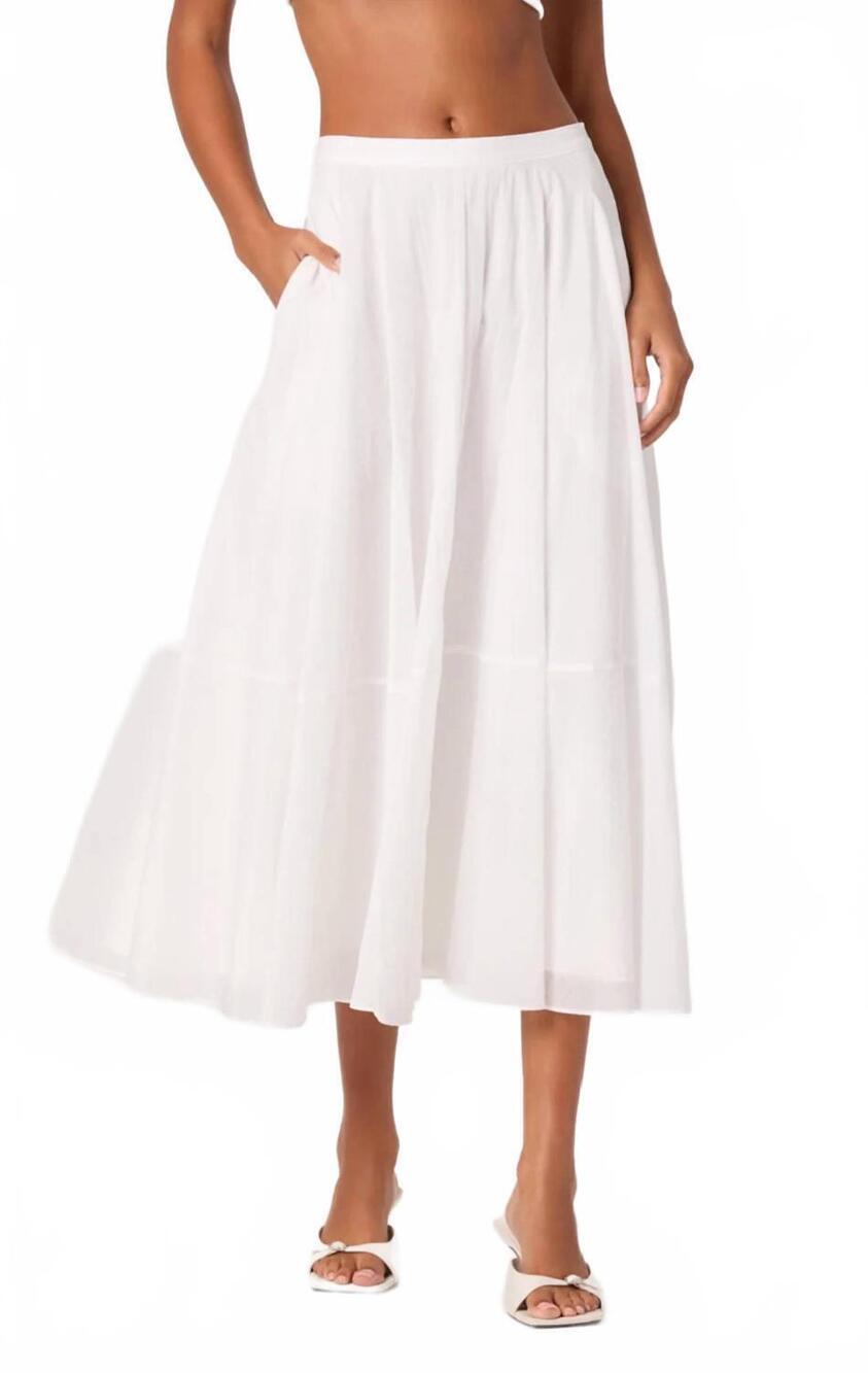 NEW ASTR grace skirt in white